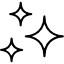 Un dibujo en blanco y negro de tres estrellas sobre un fondo blanco.