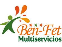 Un logotipo para Ben Fet Multiservicios con una estrella verde.
