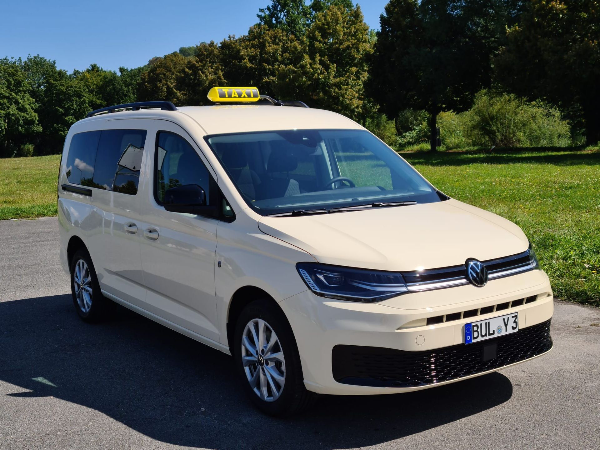 Mitarbeiter von Taxi Wein beim Transport einer älteren Dame im Rollstuhl