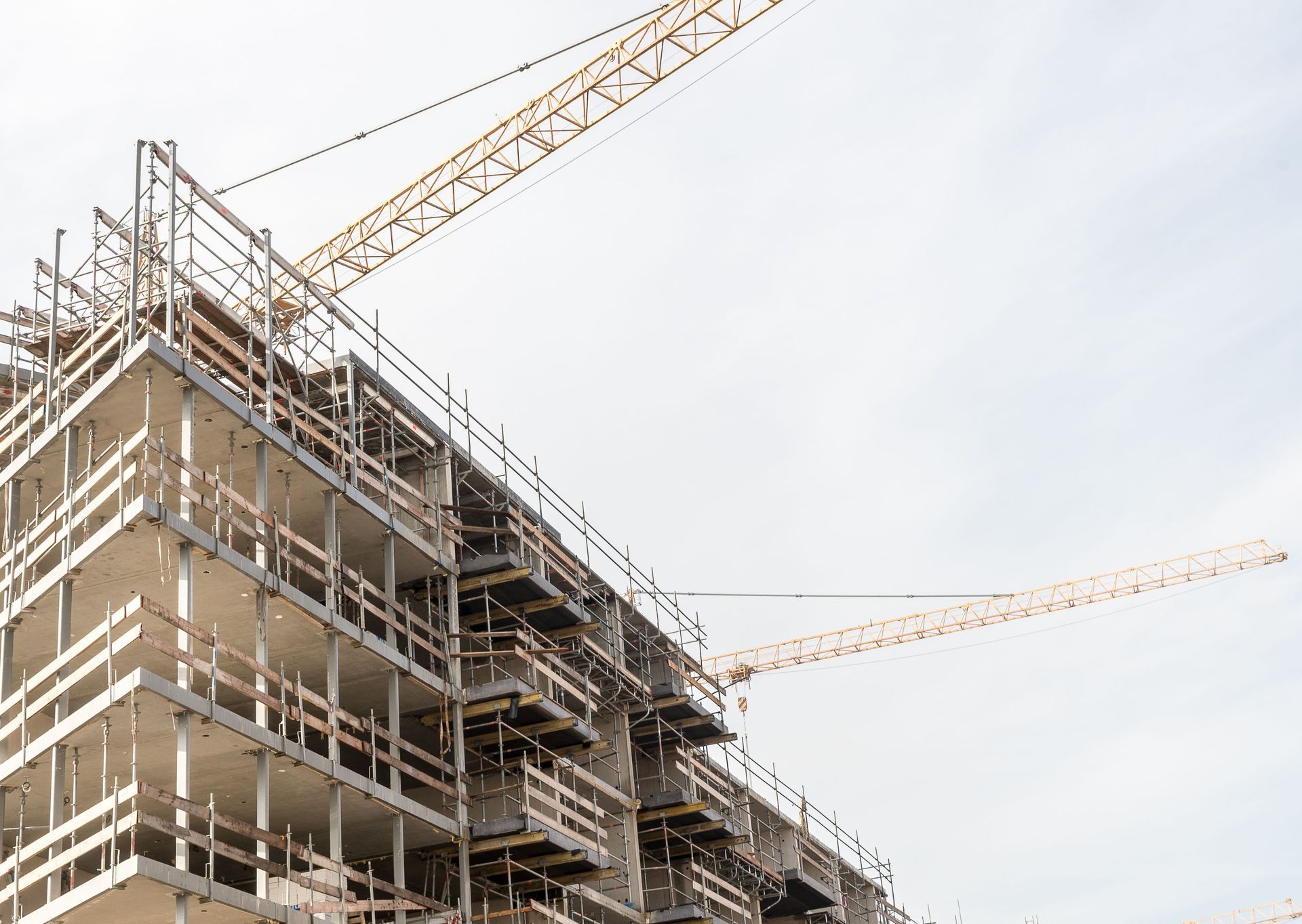 Construction en cours avec grues