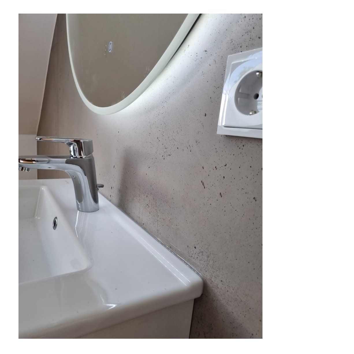 Badezimmerwände im Betonstil