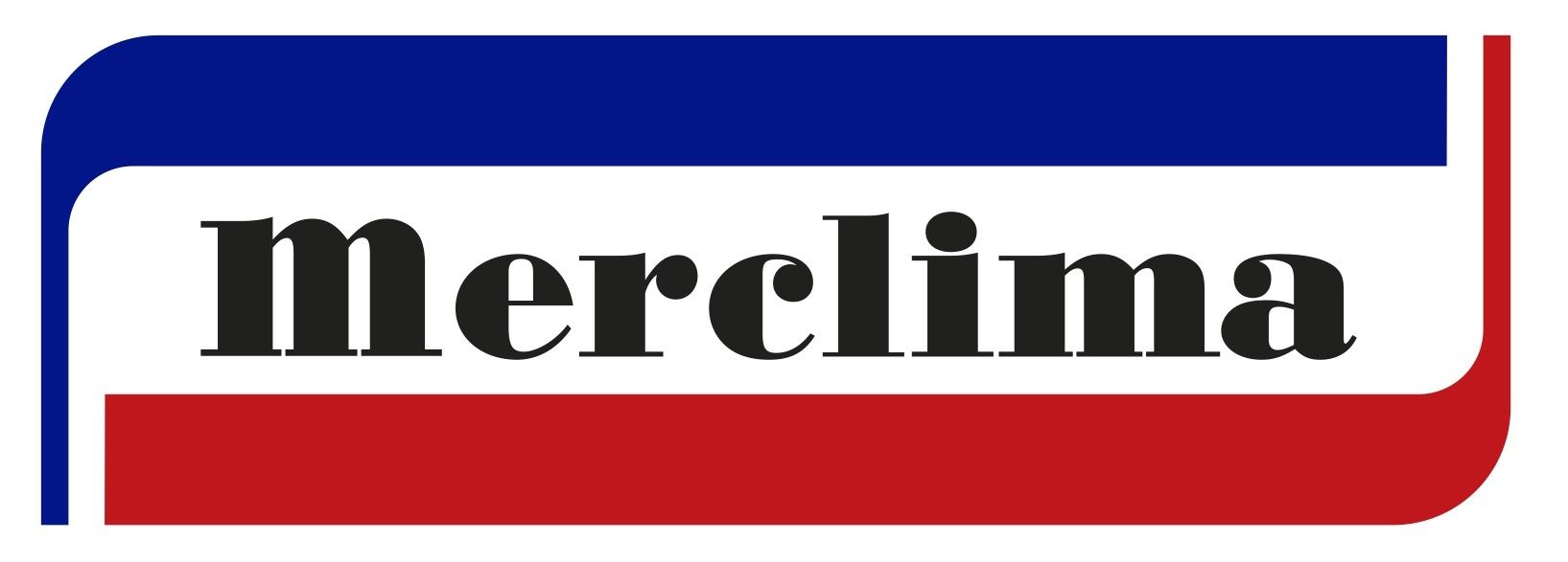 El logotipo de la empresa Merclima presenta el texto negro 