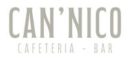 Cafetería Can' Nico - Logotipo del bar en fuente gris sobre fondo blanco.
