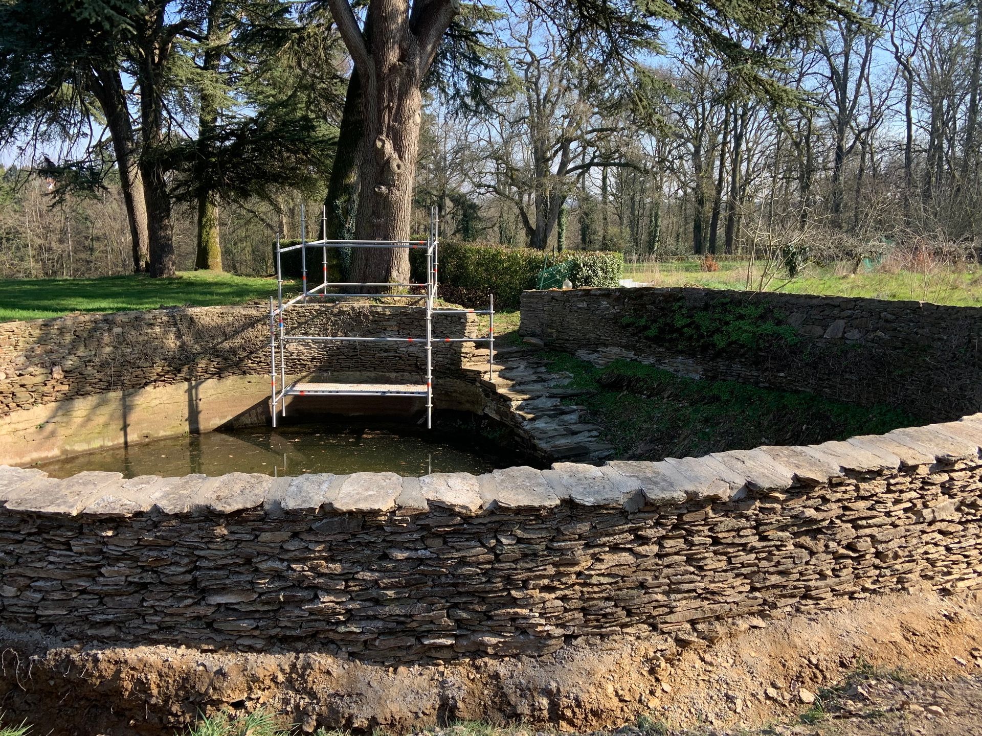 Aménagement extérieur en travaux