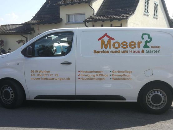 Hauswartungen - Reinigung und Pflege - Hausräumungen - Winterdienst - Moser Service rund um Haus & Garten GmbH - Wohlen AG
