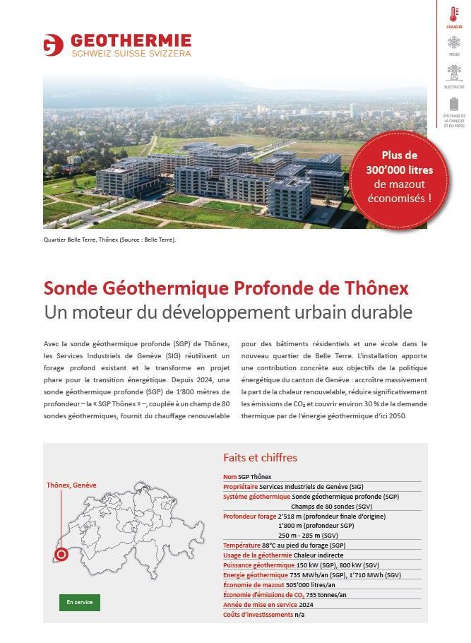 Article Geothermie Suisse en Français - recto