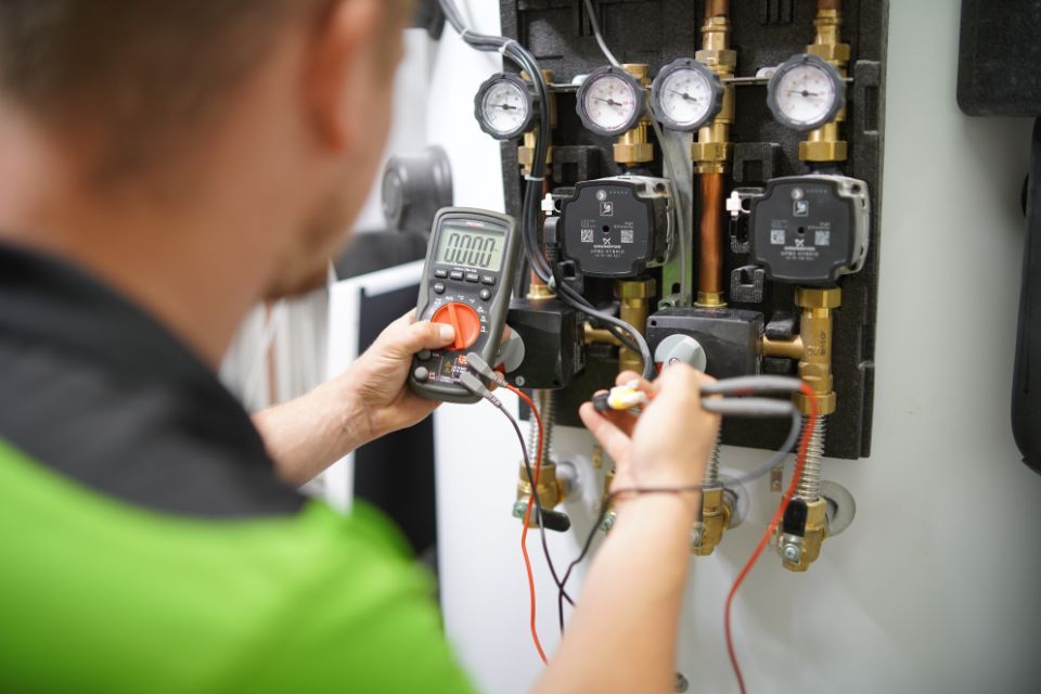 Überprüfung von Klima- und Heizungstechnik