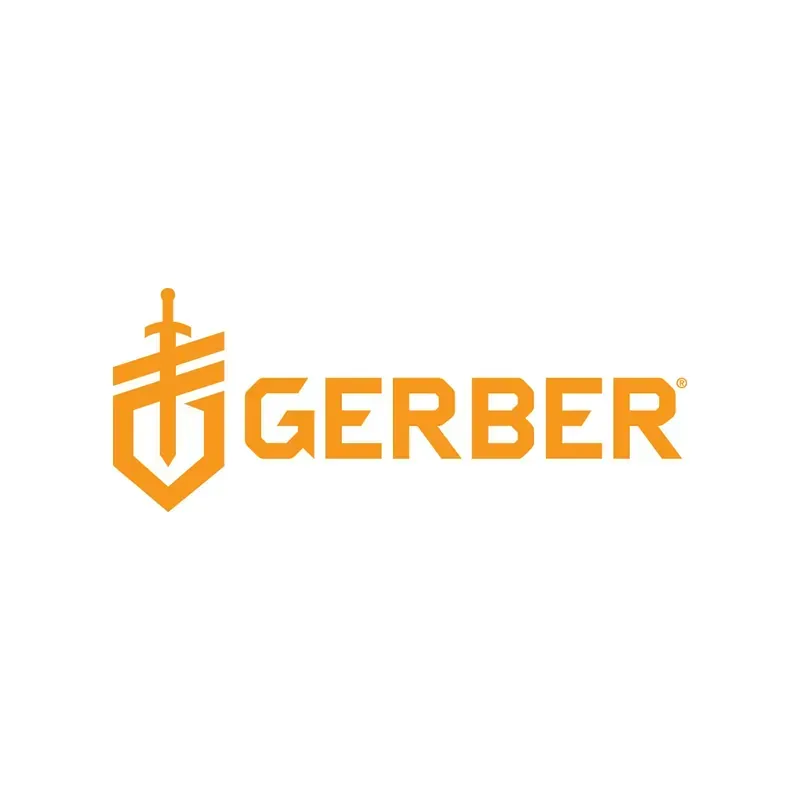 Logotipo naranja de Gerber sobre fondo blanco