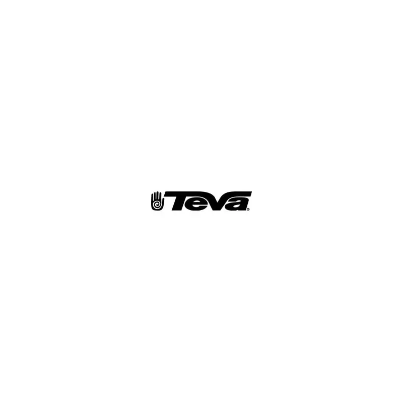 Logotipo de Teva en negro sobre fondo blanco