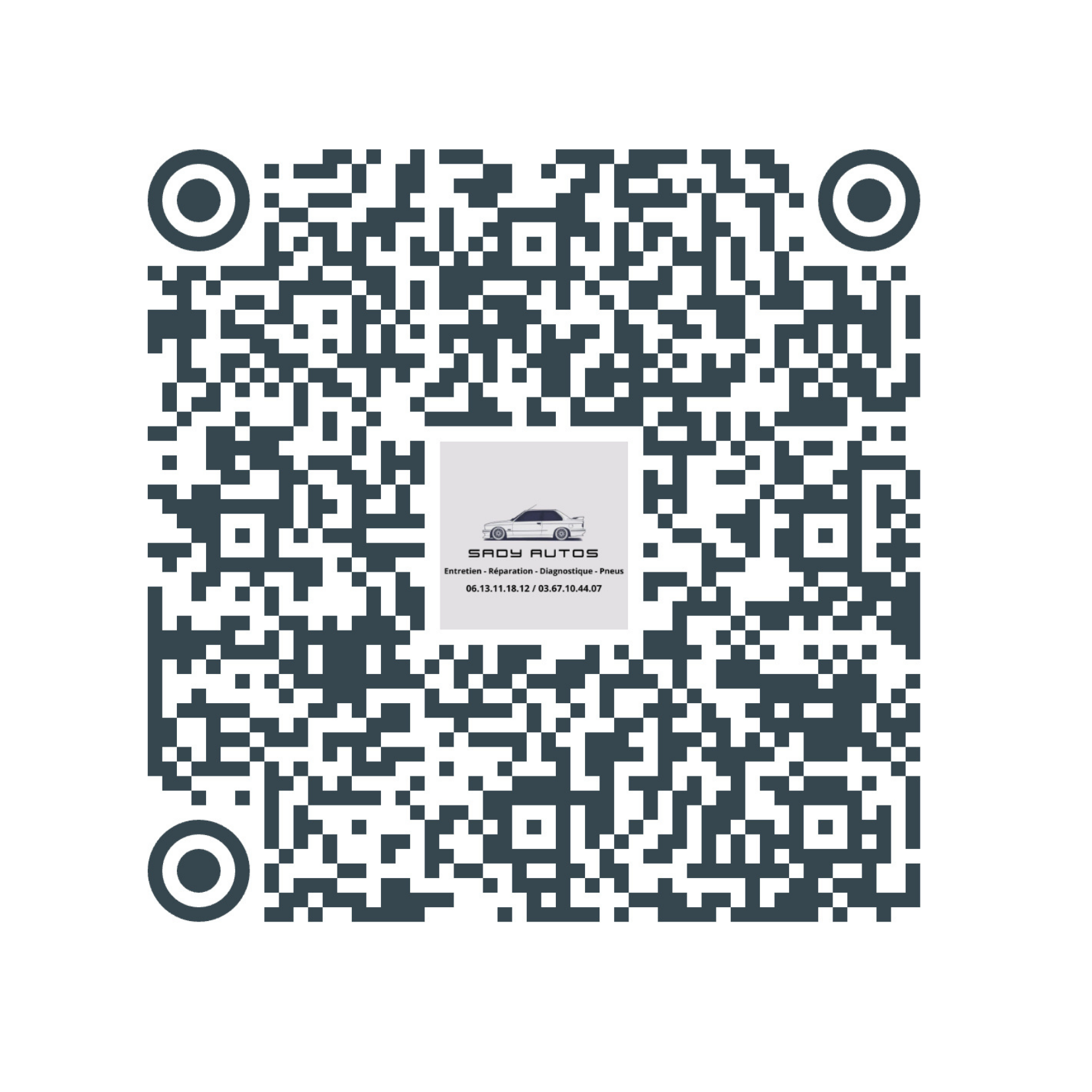 QR code pour bénéficier de l'offre Pneus de sady autos