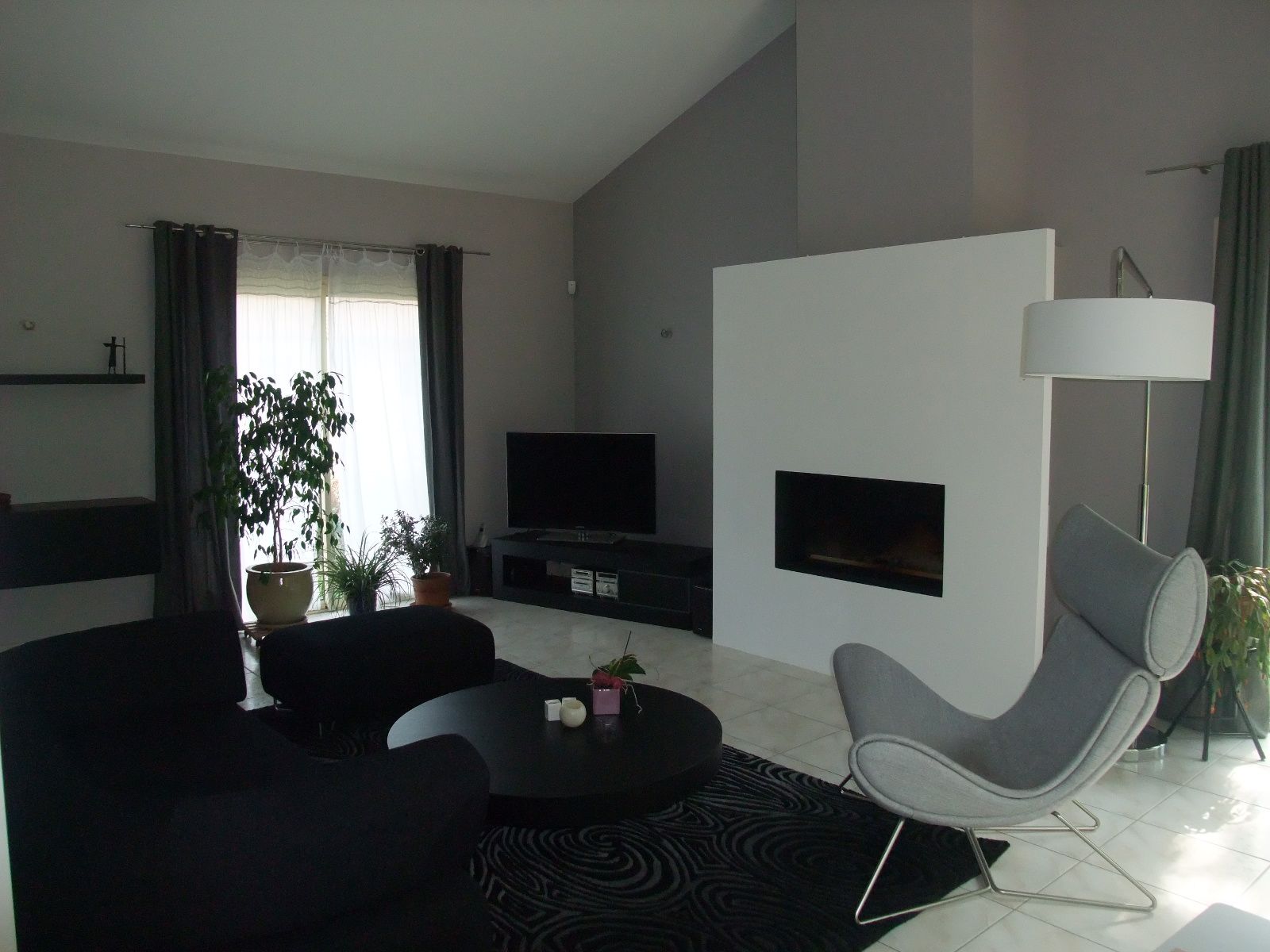 Falc’hun Marianne : réagencement d'un salon avec cheminée