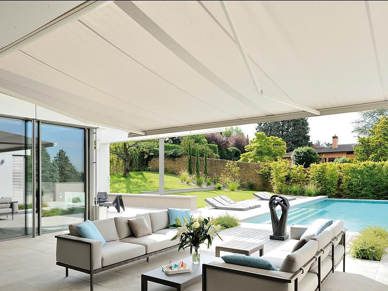 Store blanc en toile