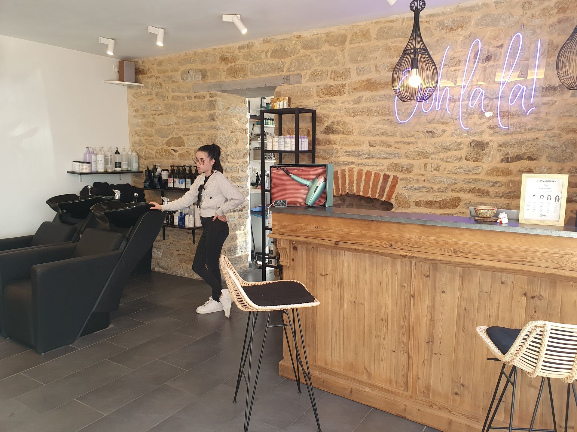 Accueil du salon de coiffure