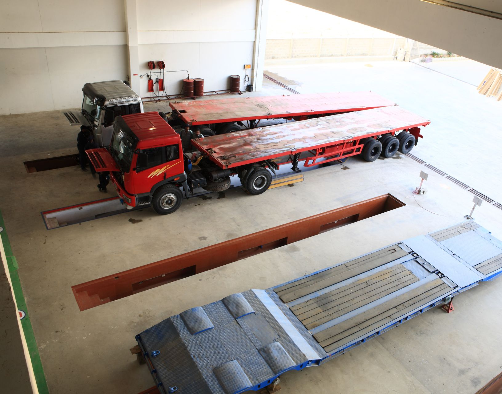 Atelier de mécanique de poids lourds