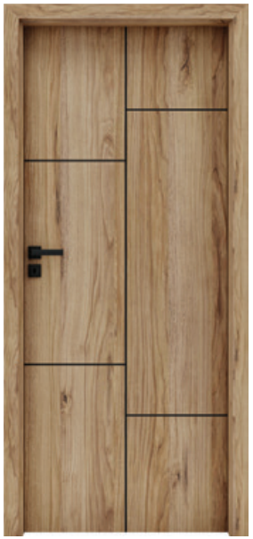 Une porte mélaminée.