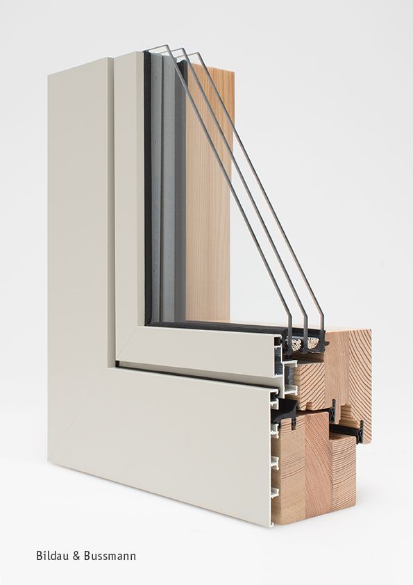 Échantillon de fenêtre en bois et aluminium