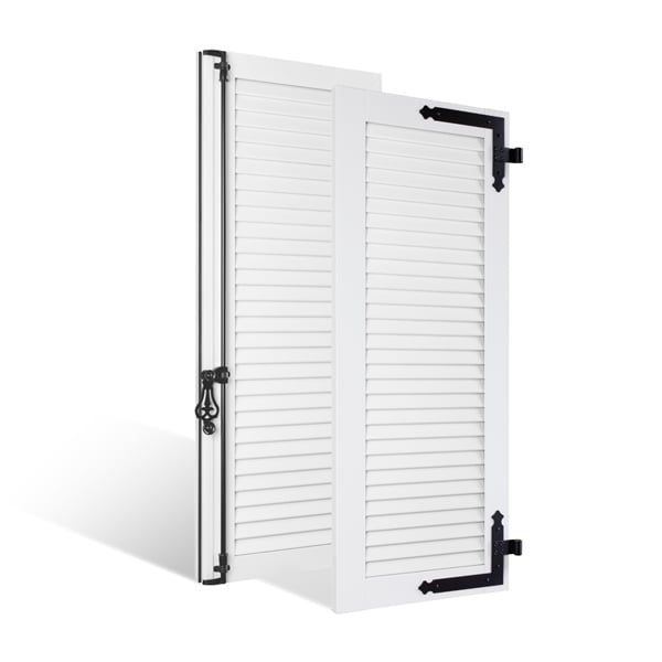 PCV, à lames jointives blanc

