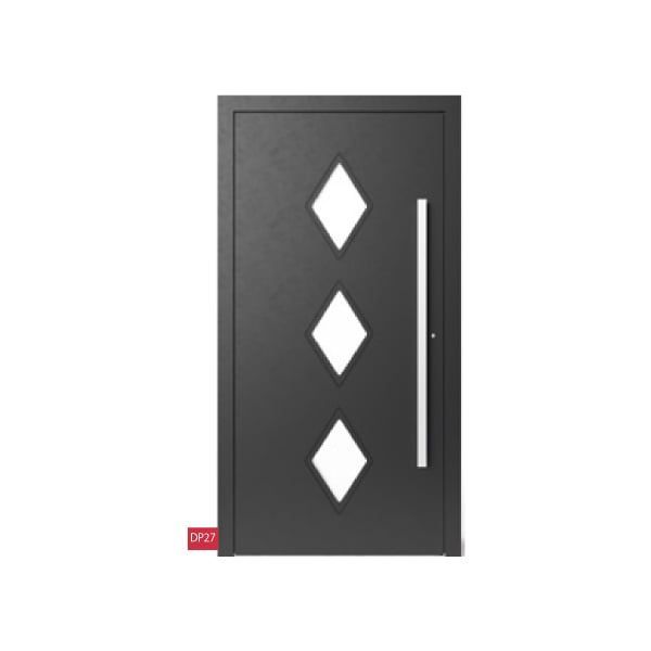 Porte d'entrée aluminium noir