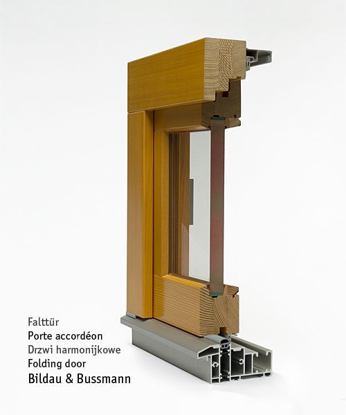 Échantillon porte pliante en bois
