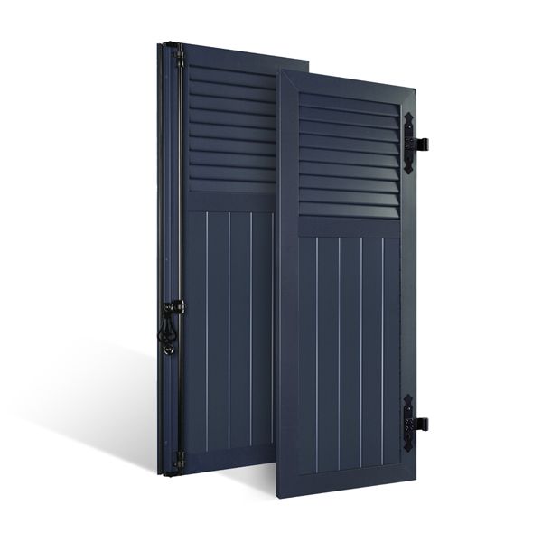 Aluminium avec lames horizontales larges

