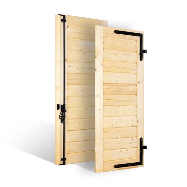 Bois avec lames horizontales larges

