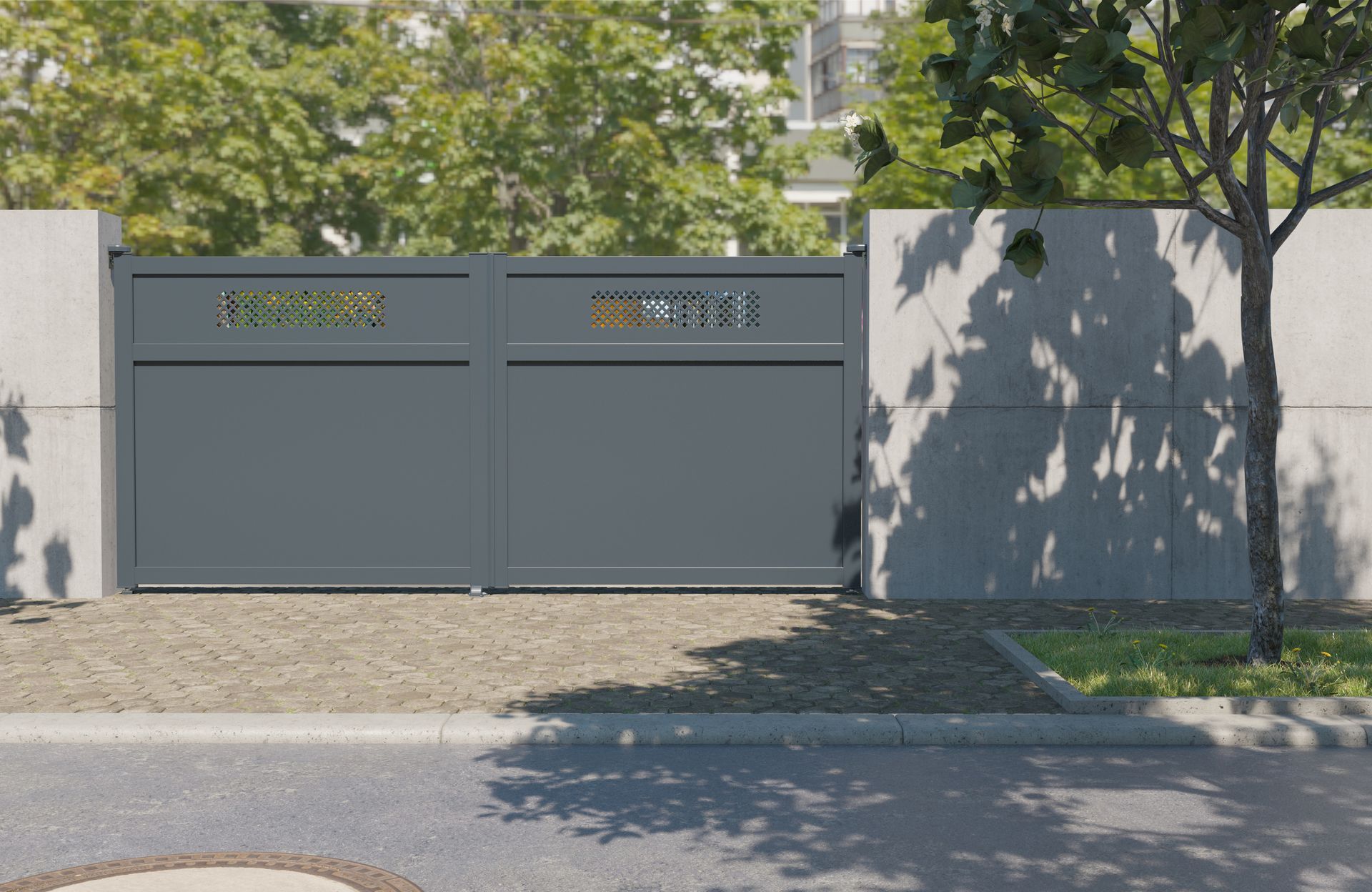 Portail battant Berlin inversé