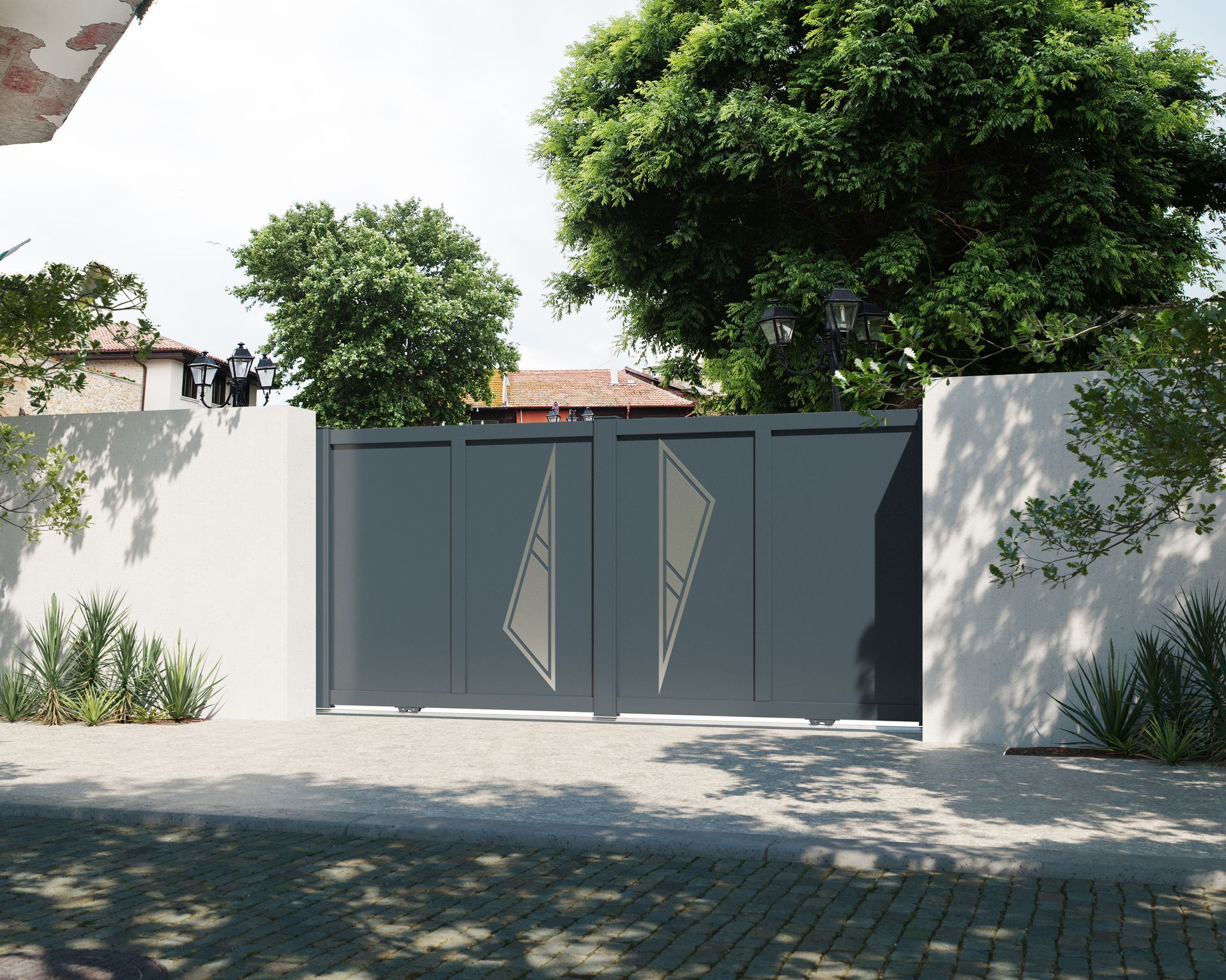 Portail battant Dijon Vertical Malte Inv