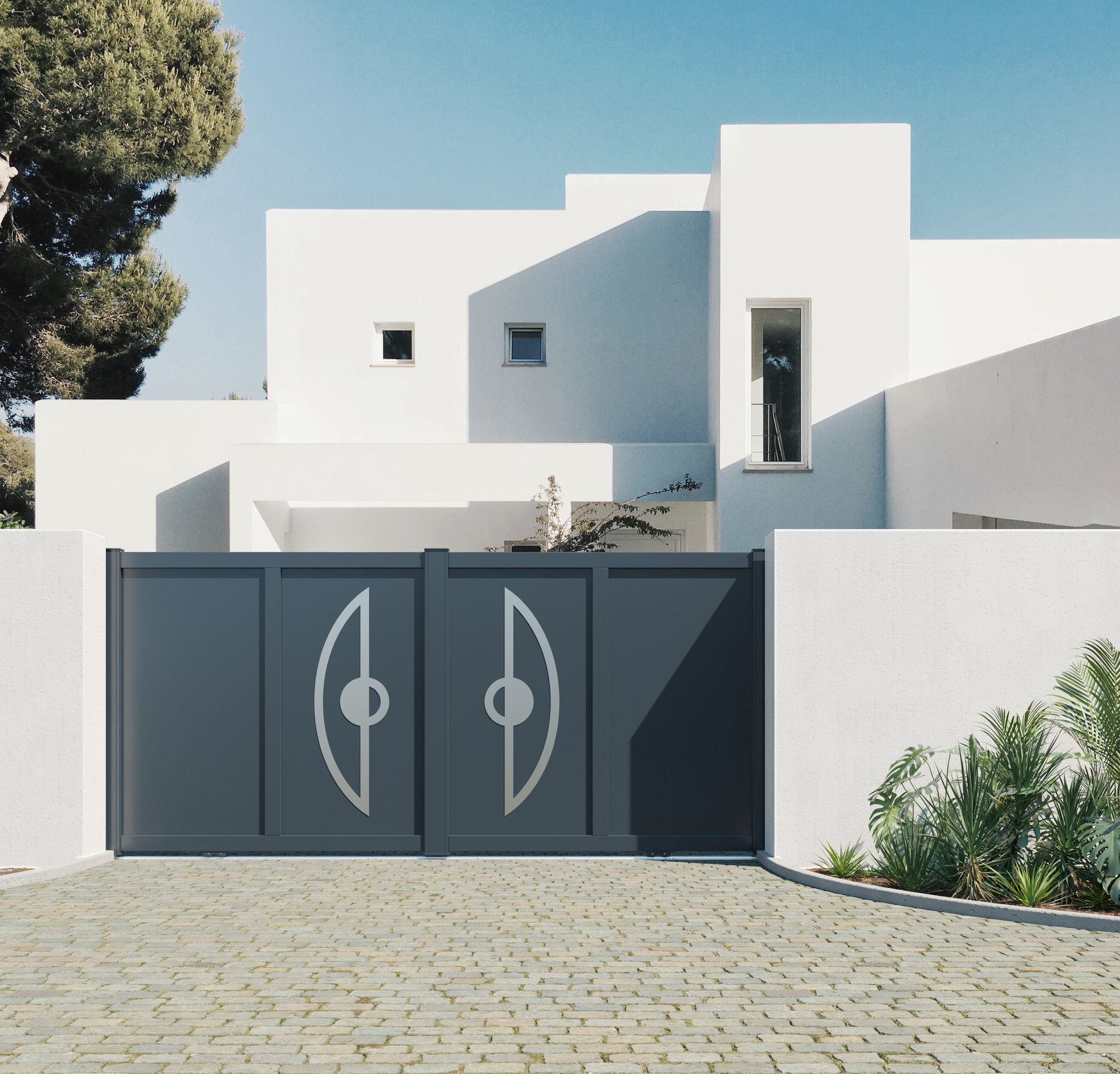 Portail battant Dijon Vertical Assinara Norm