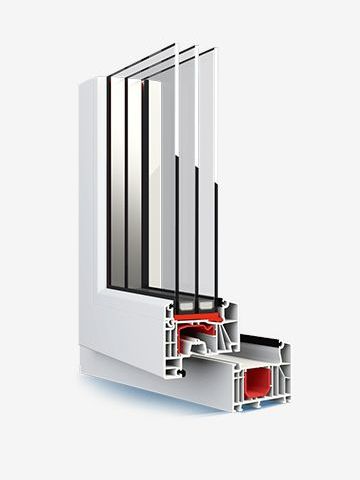 Échantillon d'une fenêtre en PVC