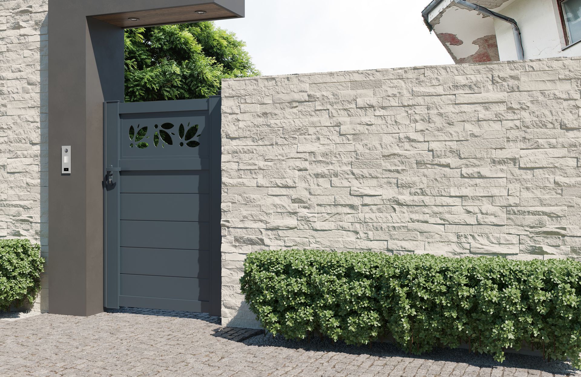 Portillon noir Neo Vision Horizontal