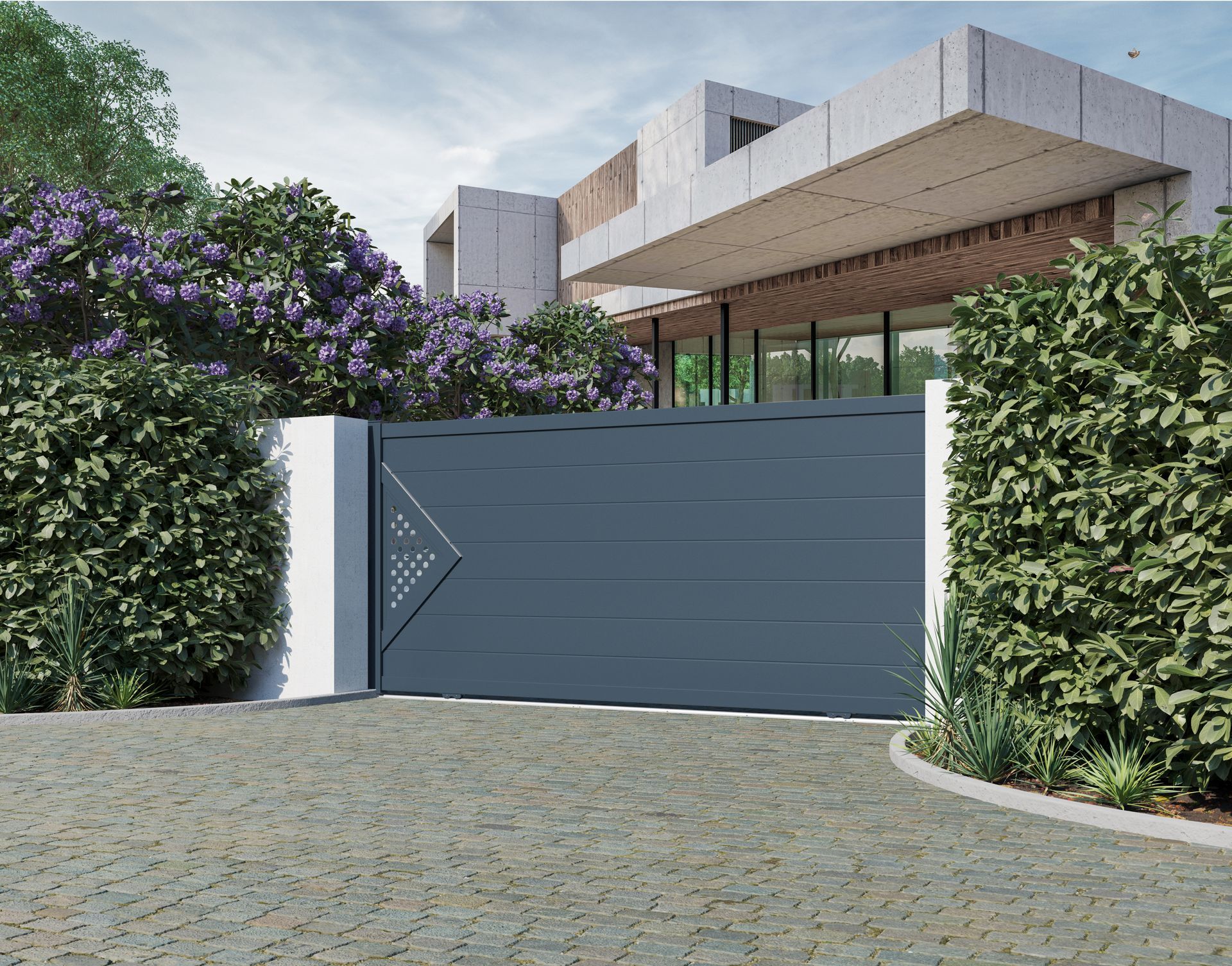 Portail coulissant Neo Vision Tri Central