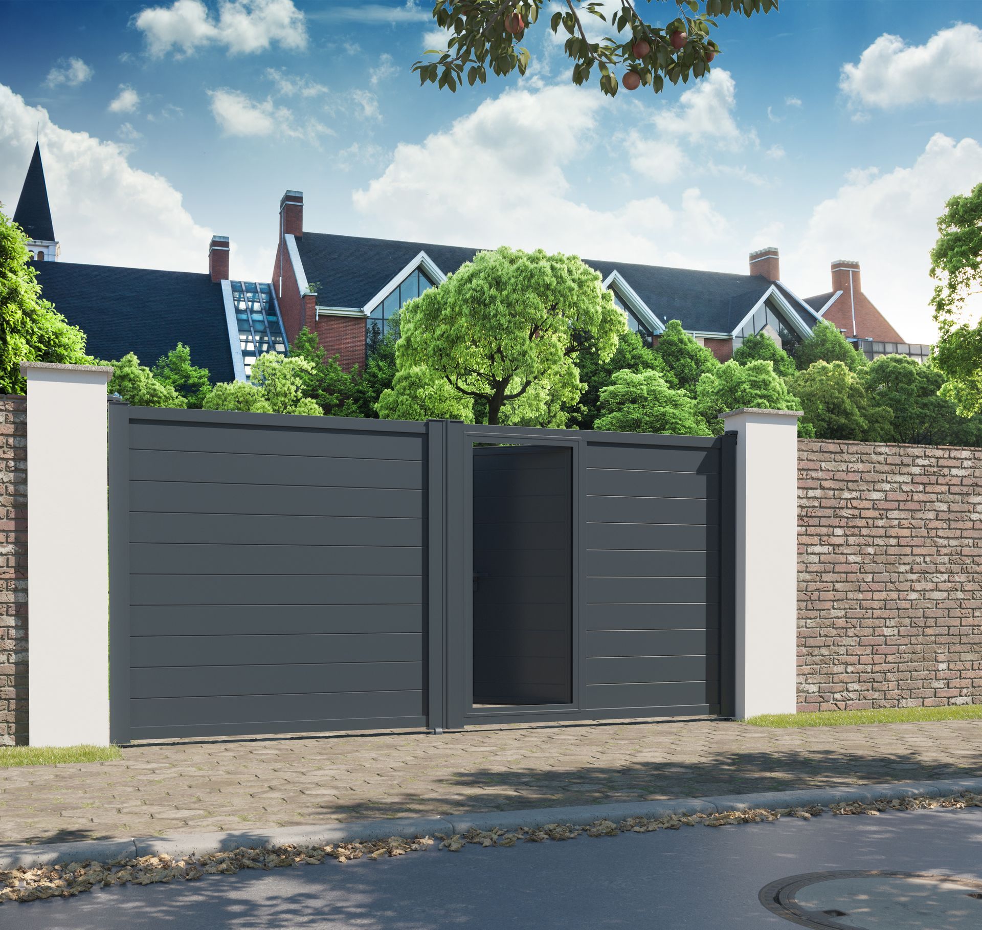 Portail battant Portao com Portillon anexo