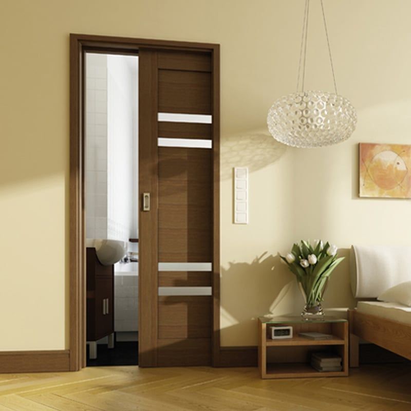 Porte coulissante système galandage