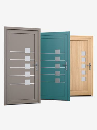 3 portes d'entrée en PVC
