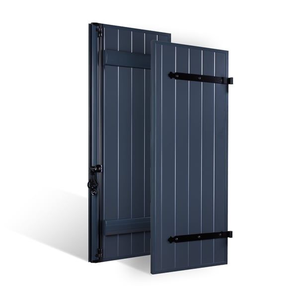 Volet ALU, lames isolées pentures contre-pentures

