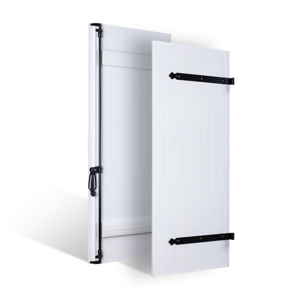 Volet PVC, lames verticales à barres seules

