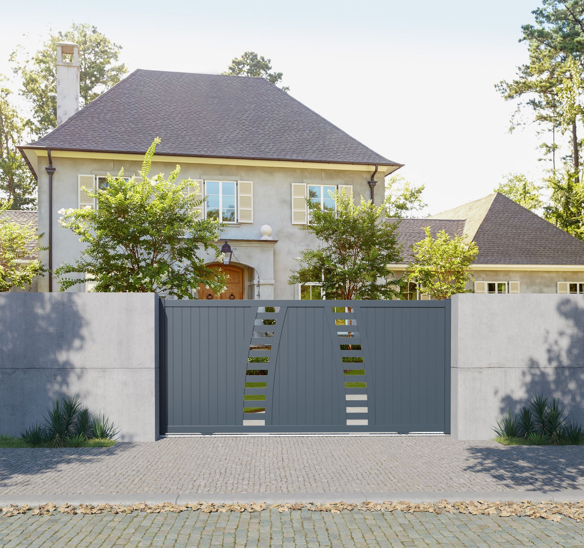 Portail coulissant Yonne un jour de beau temps