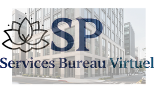 Logo SP avec le texte « Services Bureau Virtuel » en bleu foncé sur fond blanc