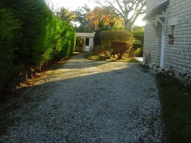 Jardin avec allée en graviers