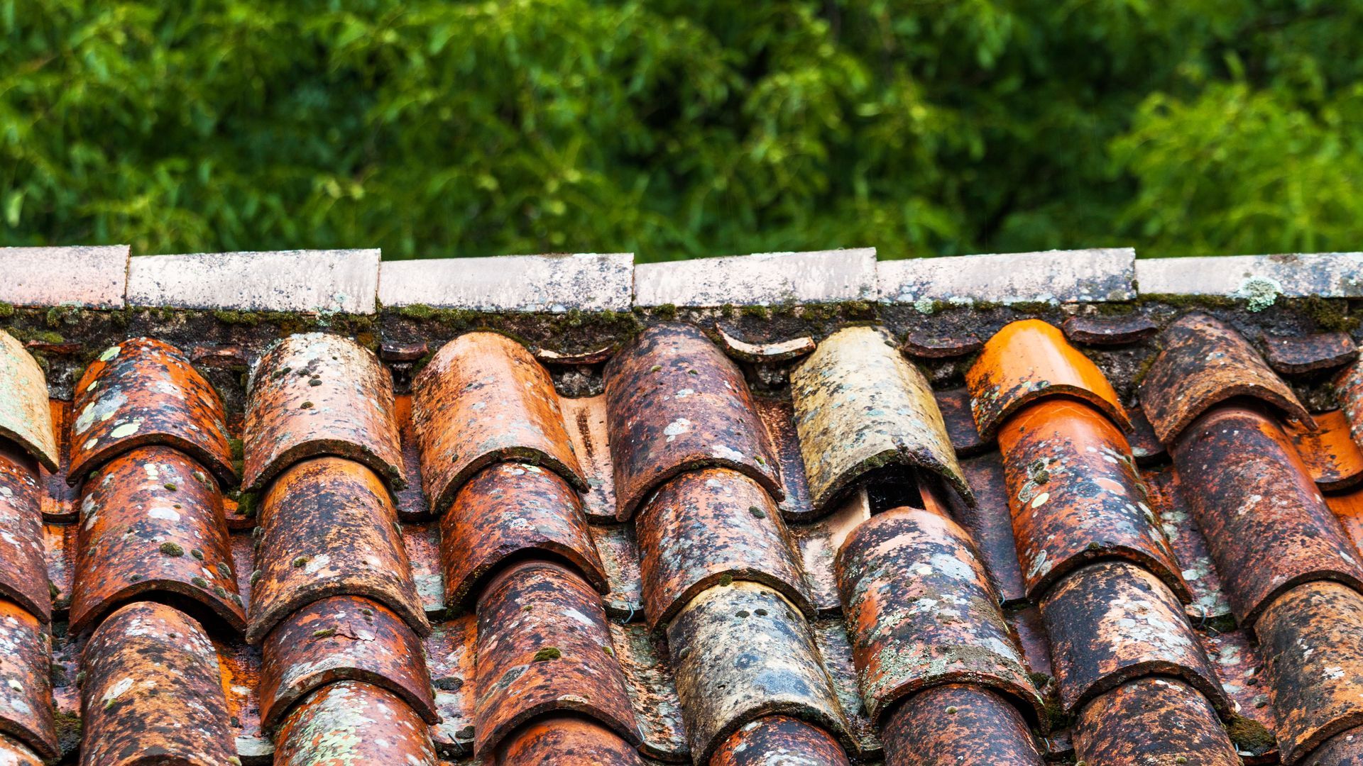 Photo d'un toit avec une tuile cassée