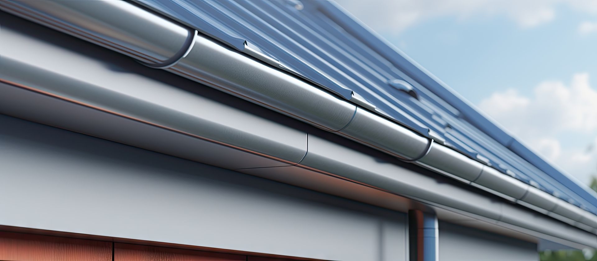 Zoom sur une gouttière neuve