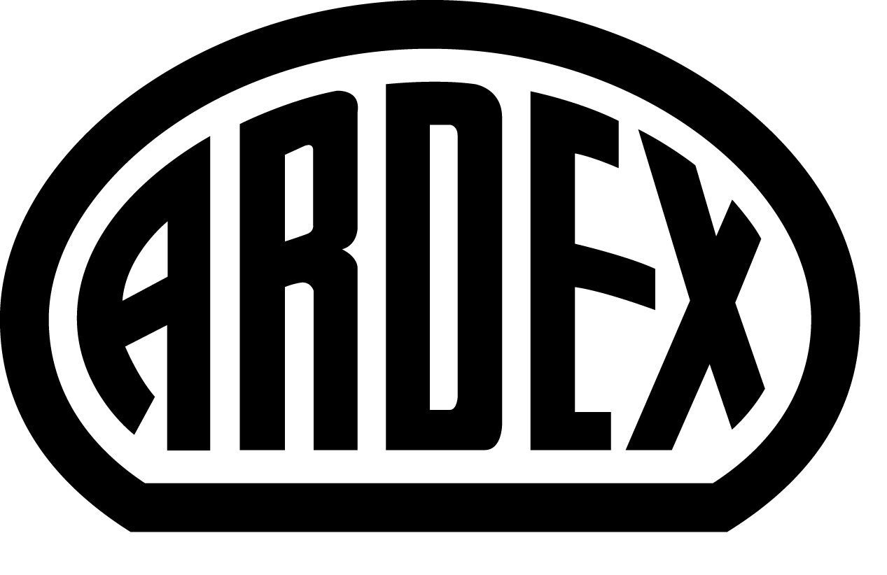 Ein schwarz-weißes Logo für ein Unternehmen namens Ardex.