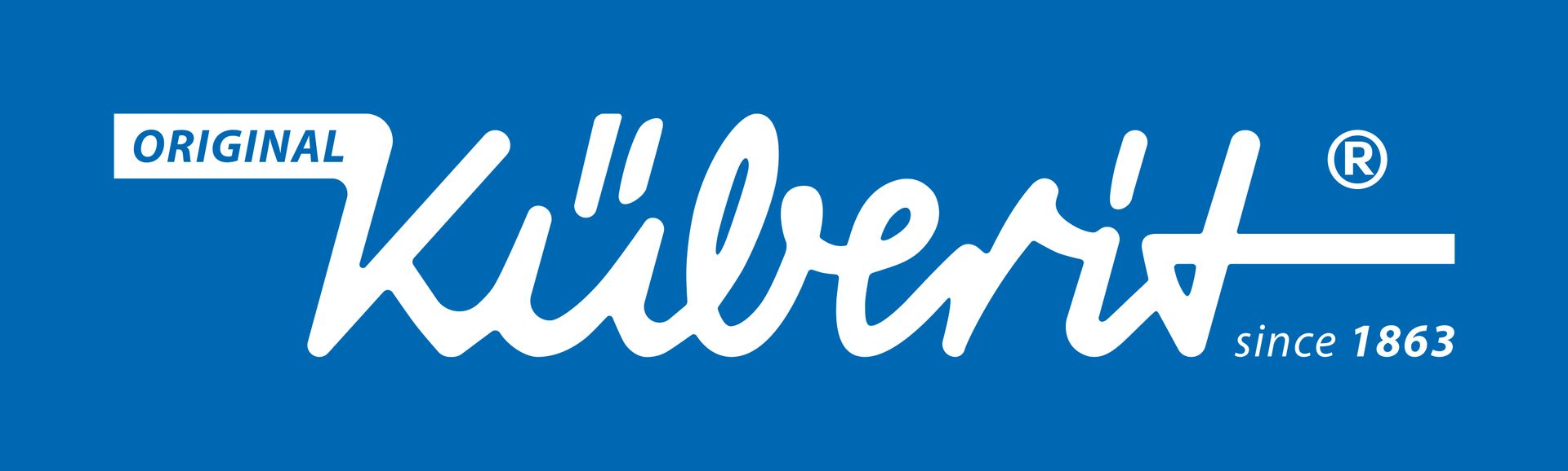 Ein blau-weißes Logo für Kilbert seit 1863