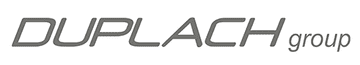 El logotipo gris del grupo DUPLACH, que muestra el nombre de la empresa en una fuente sans-serif en negrita y cursiva.