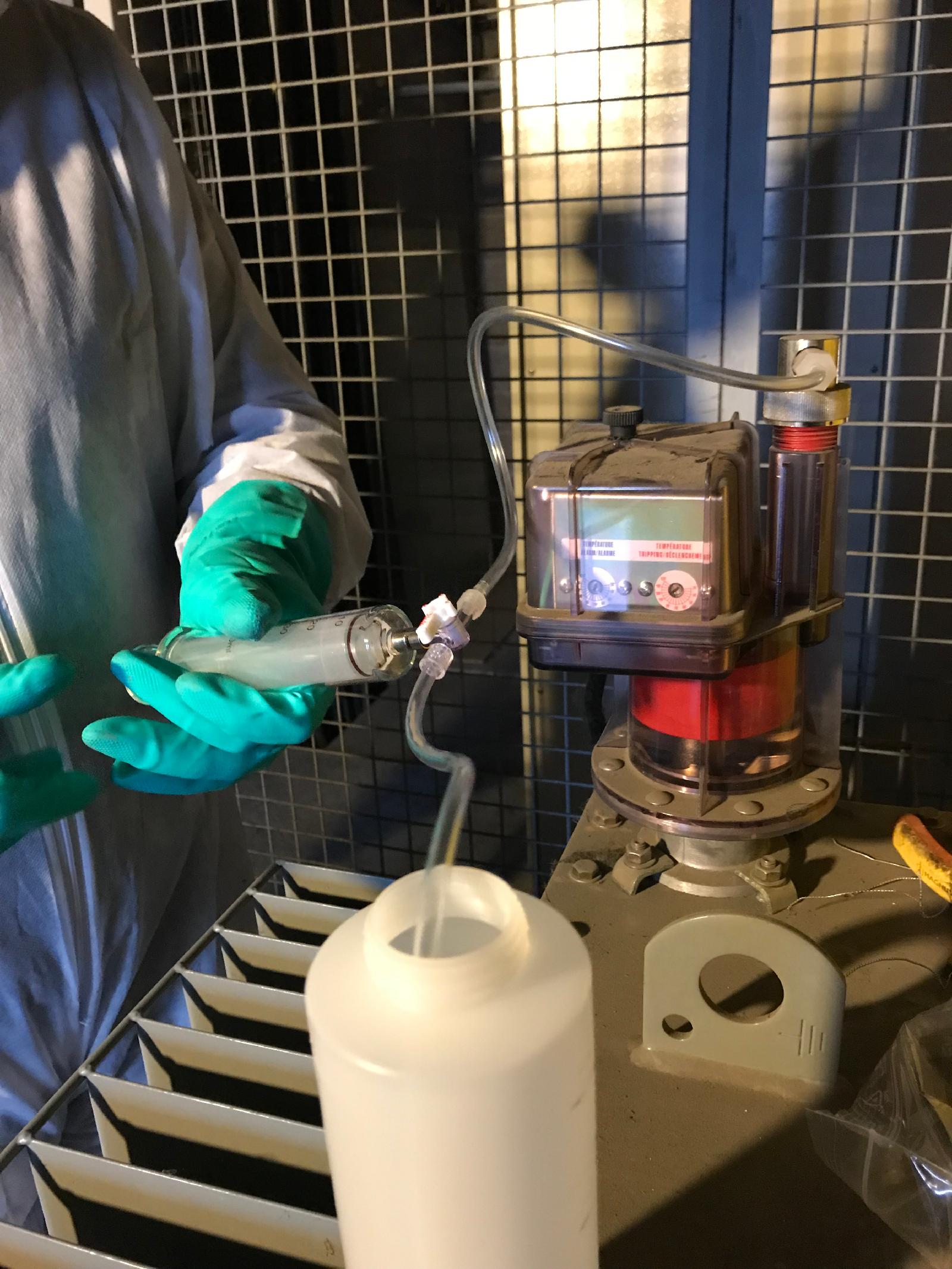 Prélévement des huiles