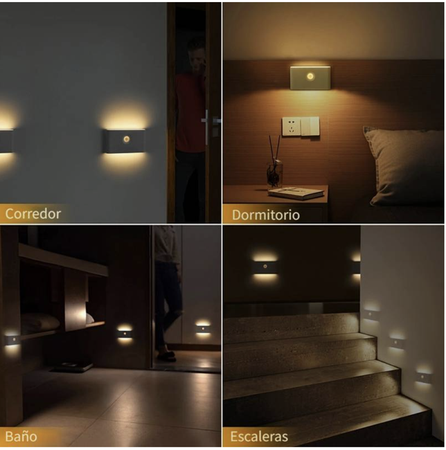 Un collage de cuatro imágenes con las palabras corredor dormitorio baño y escaleras.