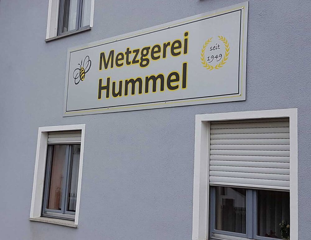 Metzgerei Hummel Schild