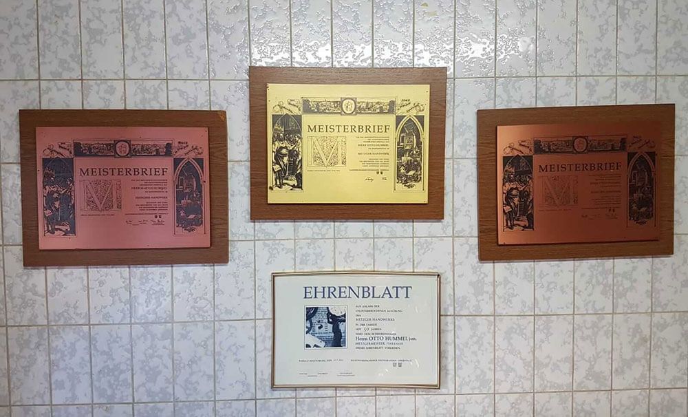 Metzgerei Hummel Meisterbrief