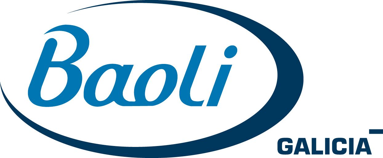 Un logotipo azul y blanco para Baoli Galicia