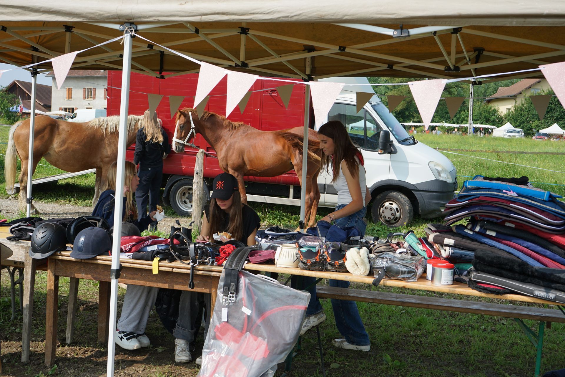 Équipements d'équitation pour un événement 